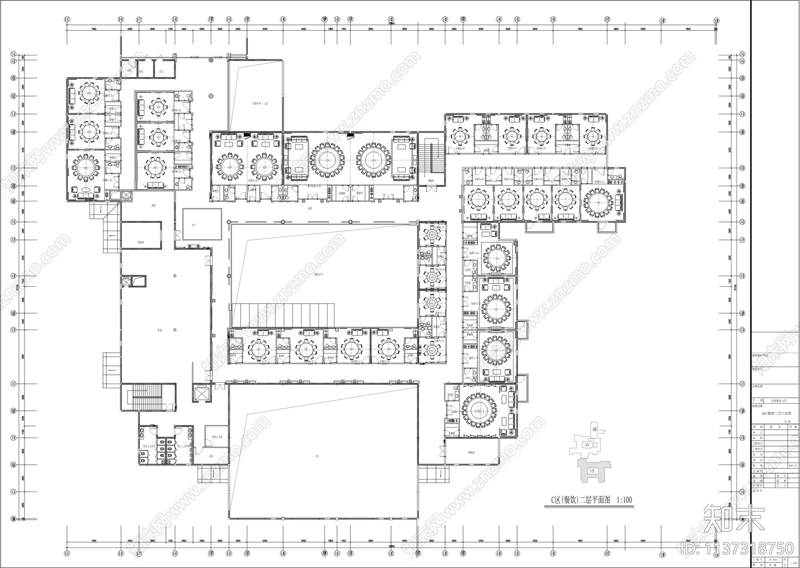 五星级园林酒店全套装修cad施工图下载【ID:1137318750】