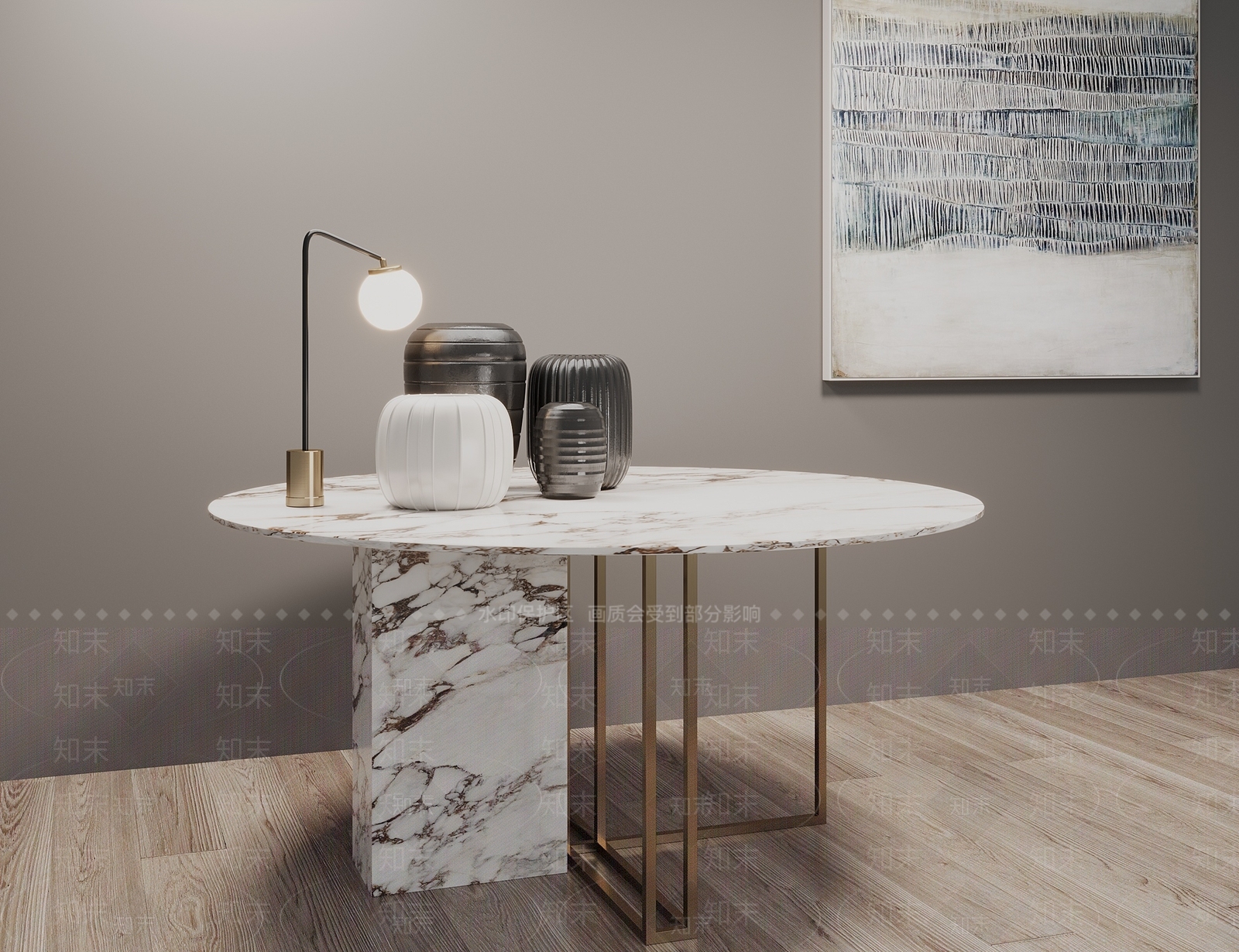 现代桌子SU模型下载【ID:1137510417】