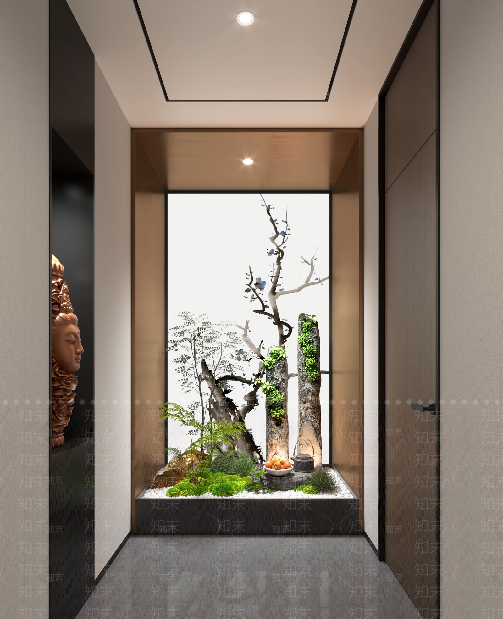 现代室内景观SU模型精品下载_SketchUp模型_知末网