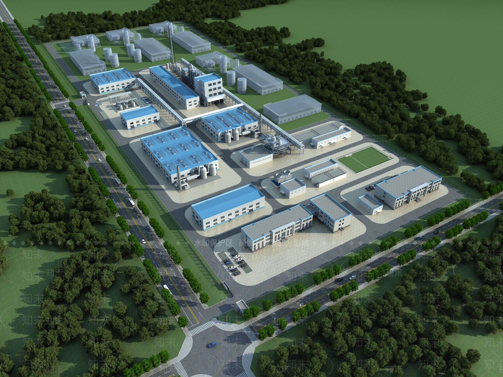 现代工业厂房3D模型下载【ID:1137324886】