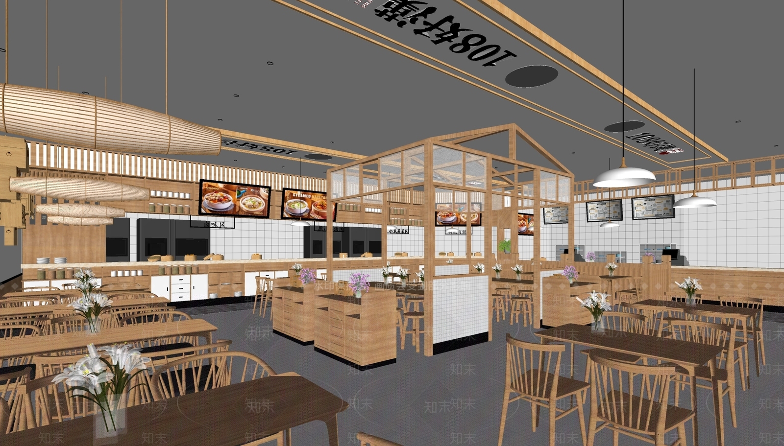 现代快餐店SU模型下载【ID:1137326567】