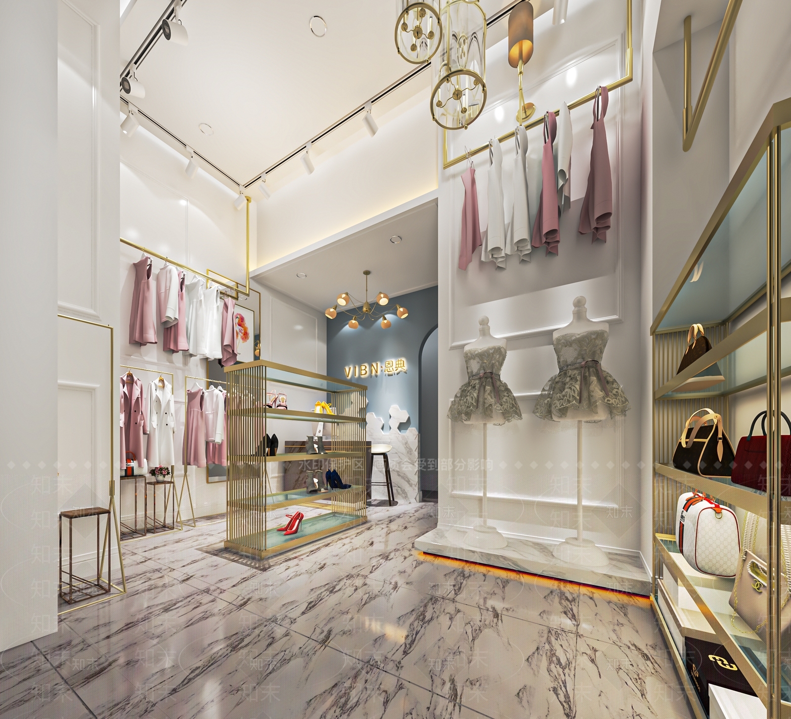 现代服装店SU模型下载【ID:1137327341】