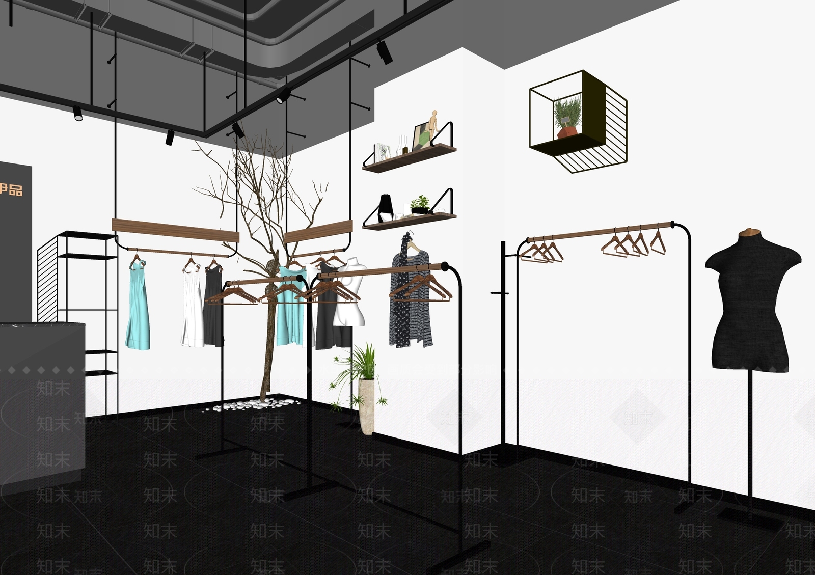 现代服装店SU模型下载【ID:1137327480】