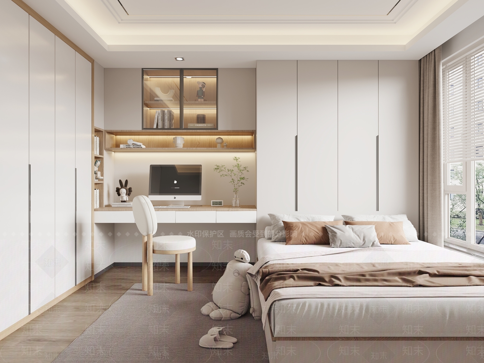 北欧榻榻米卧室3D模型下载【ID:1137330331】