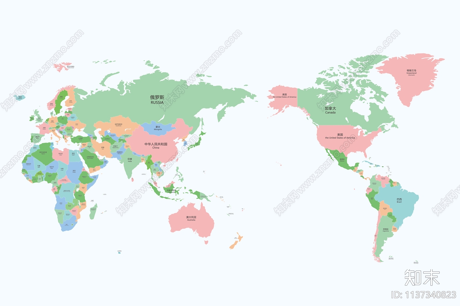 小清新世界地图免抠PSD下载【ID:1137340823】