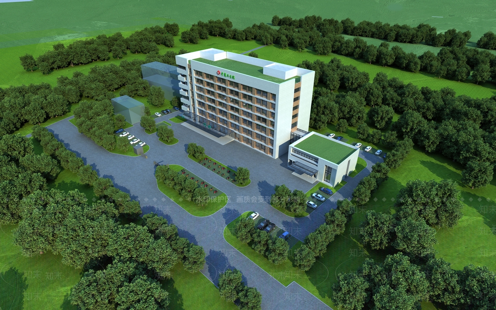 现代医院3D模型下载【ID:1137342390】_知末3d模型网