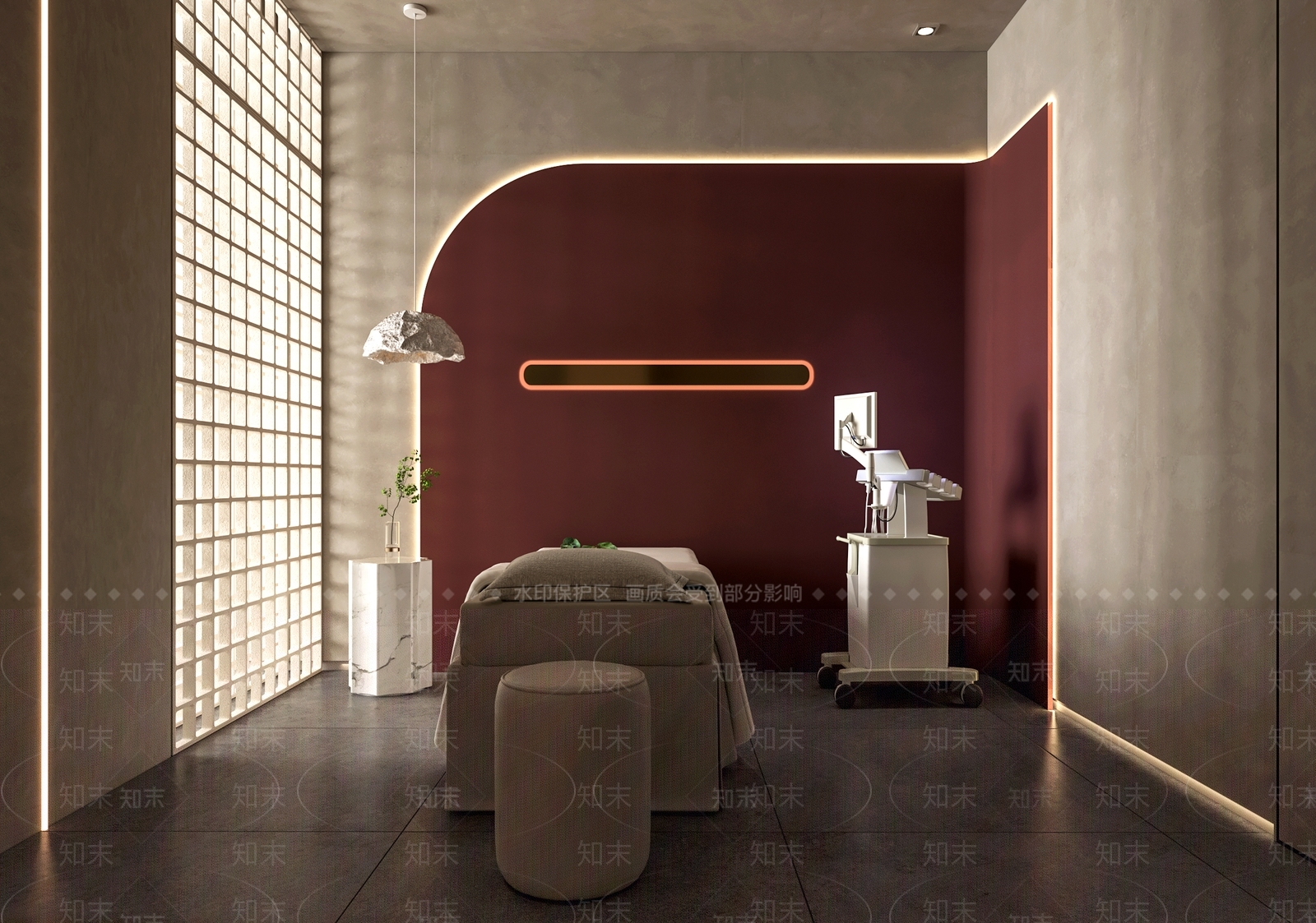 现代艺术感美容SPA店3D模型下载【ID:1137344722】