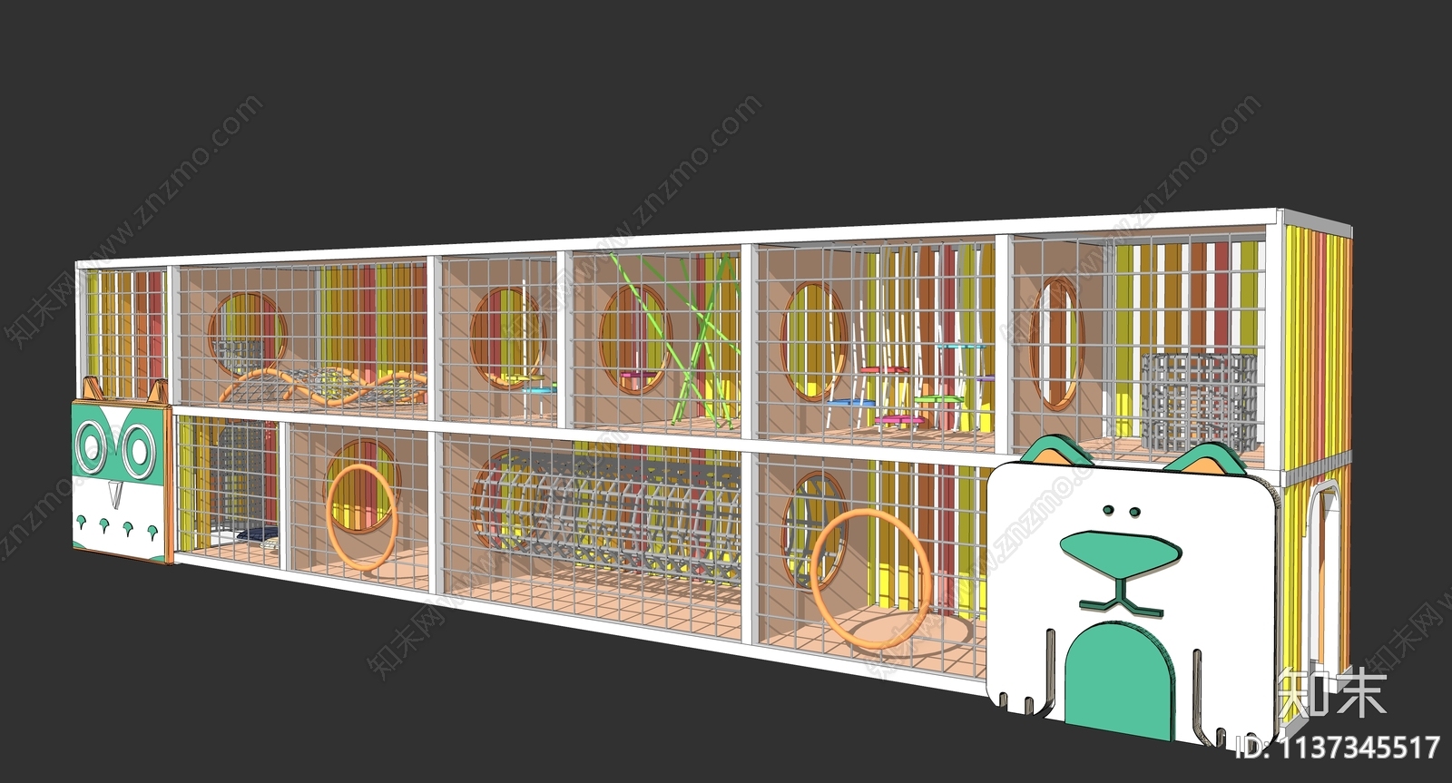 儿童游乐攀爬设备SU模型下载【ID:1137345517】