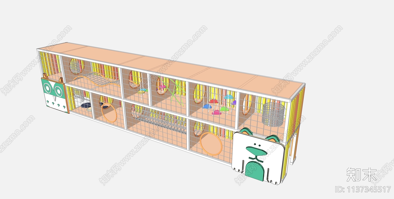 儿童游乐攀爬设备SU模型下载【ID:1137345517】