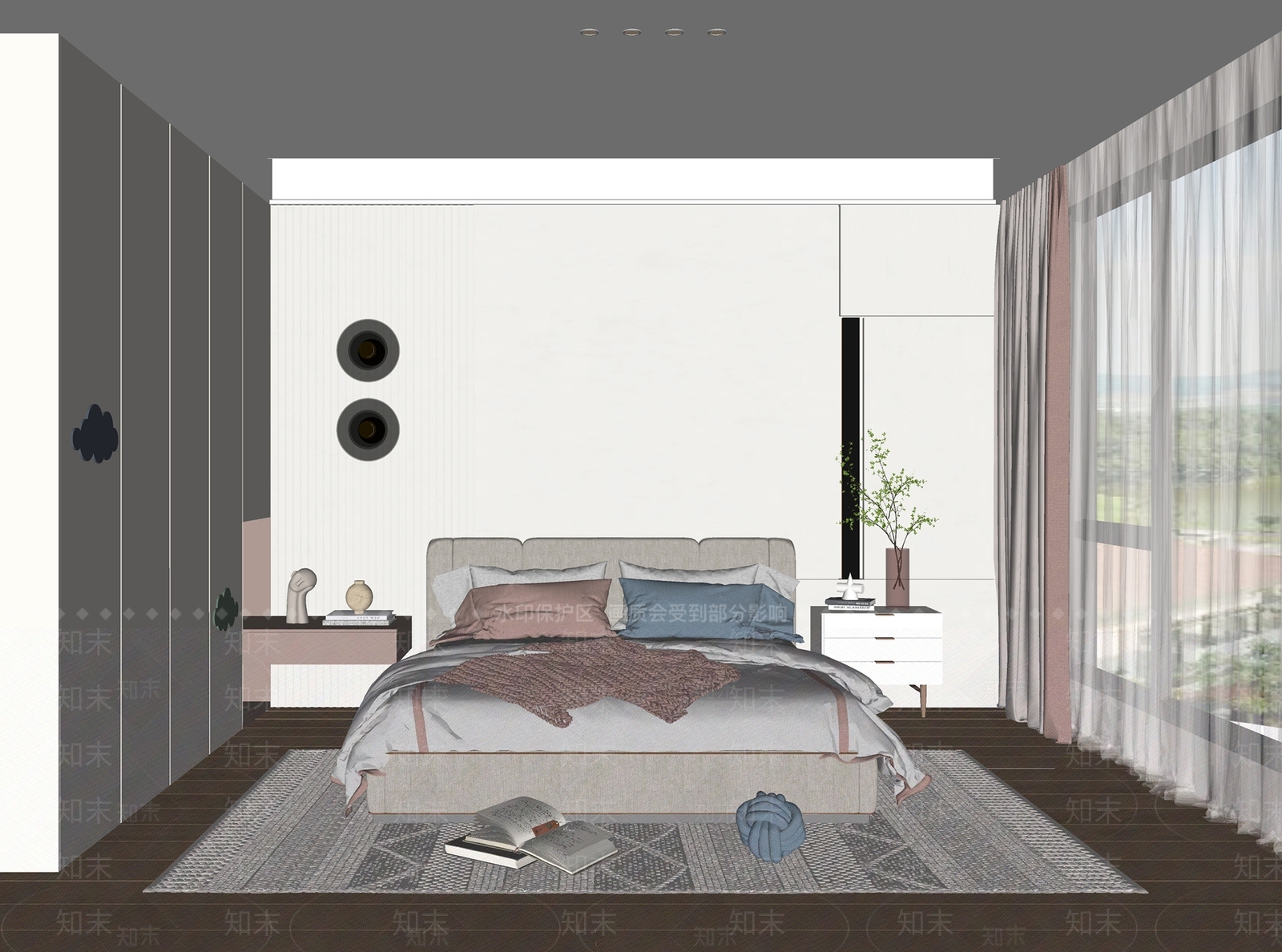 现代儿童房SU模型下载【ID:1137348973】