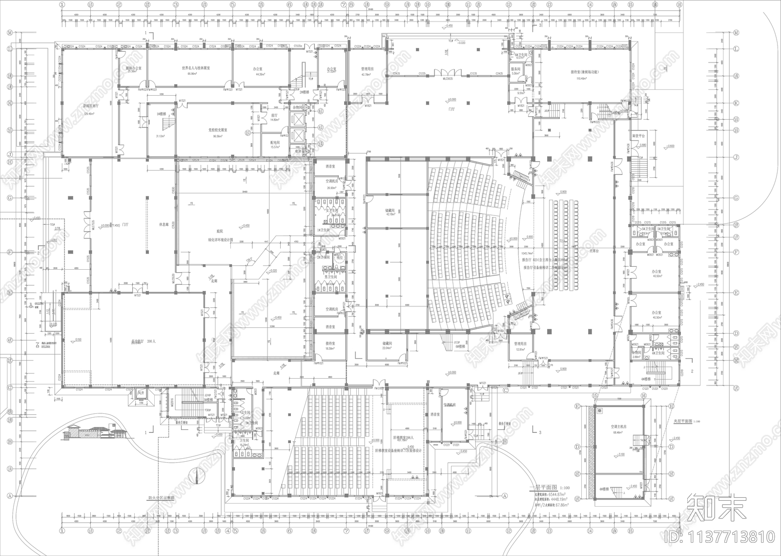 会展中心建筑施工图下载【ID:1137713810】