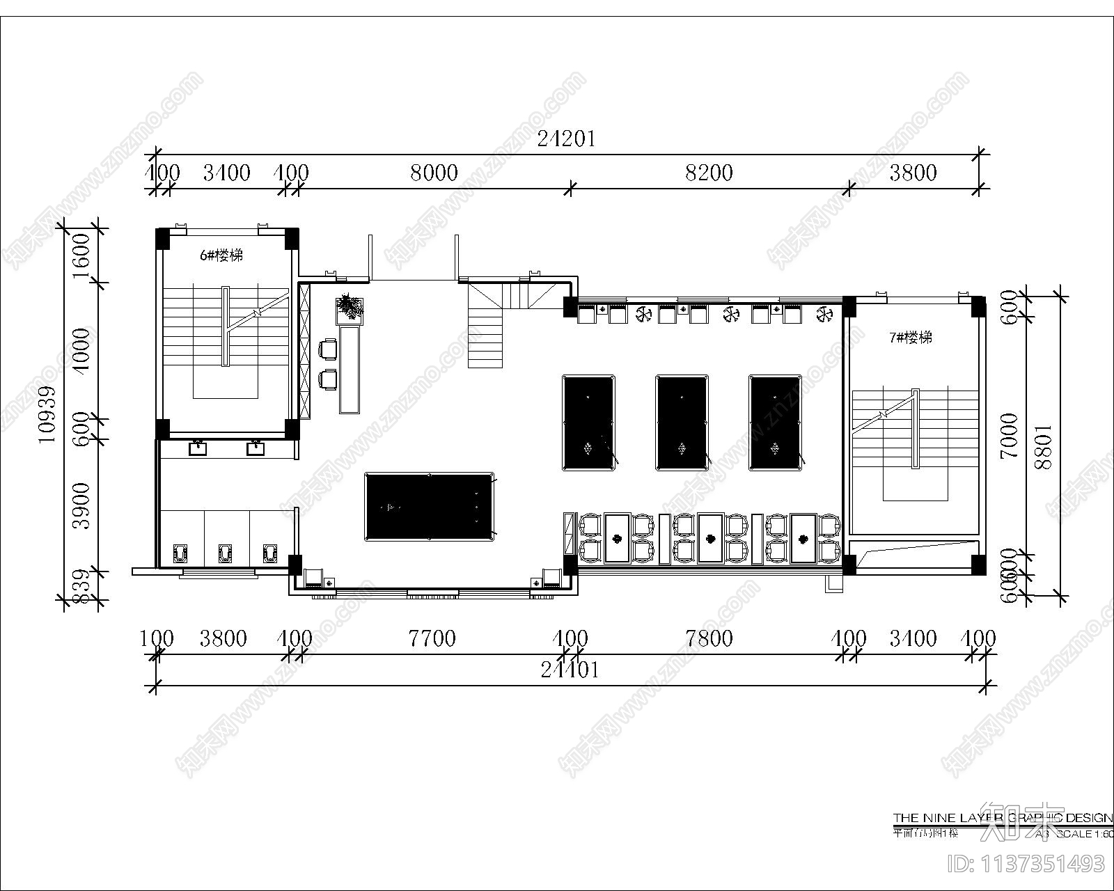 宜宾市巡场台球馆施工图下载【ID:1137351493】