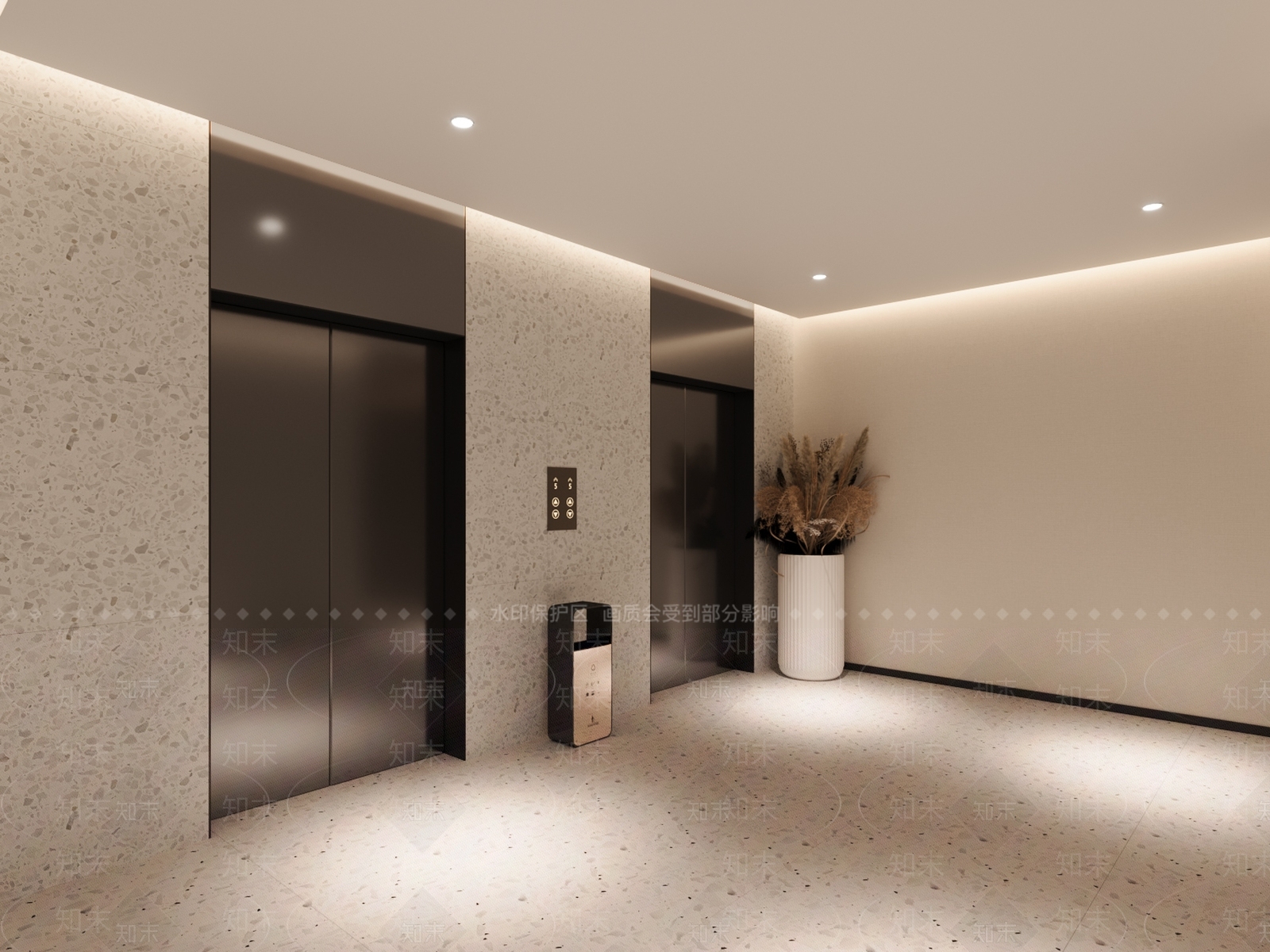 现代电梯厅3D模型下载【ID:1137353082】