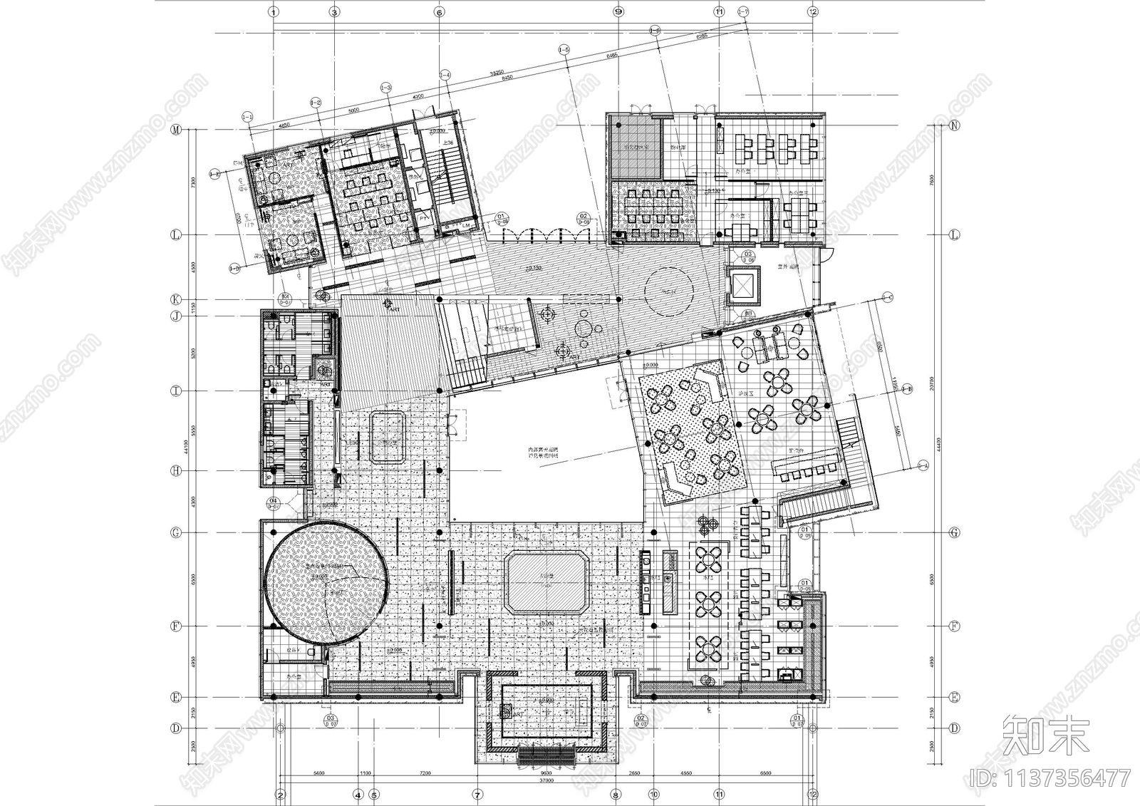 华润展示中心全套cad施工图下载【ID:1137356477】