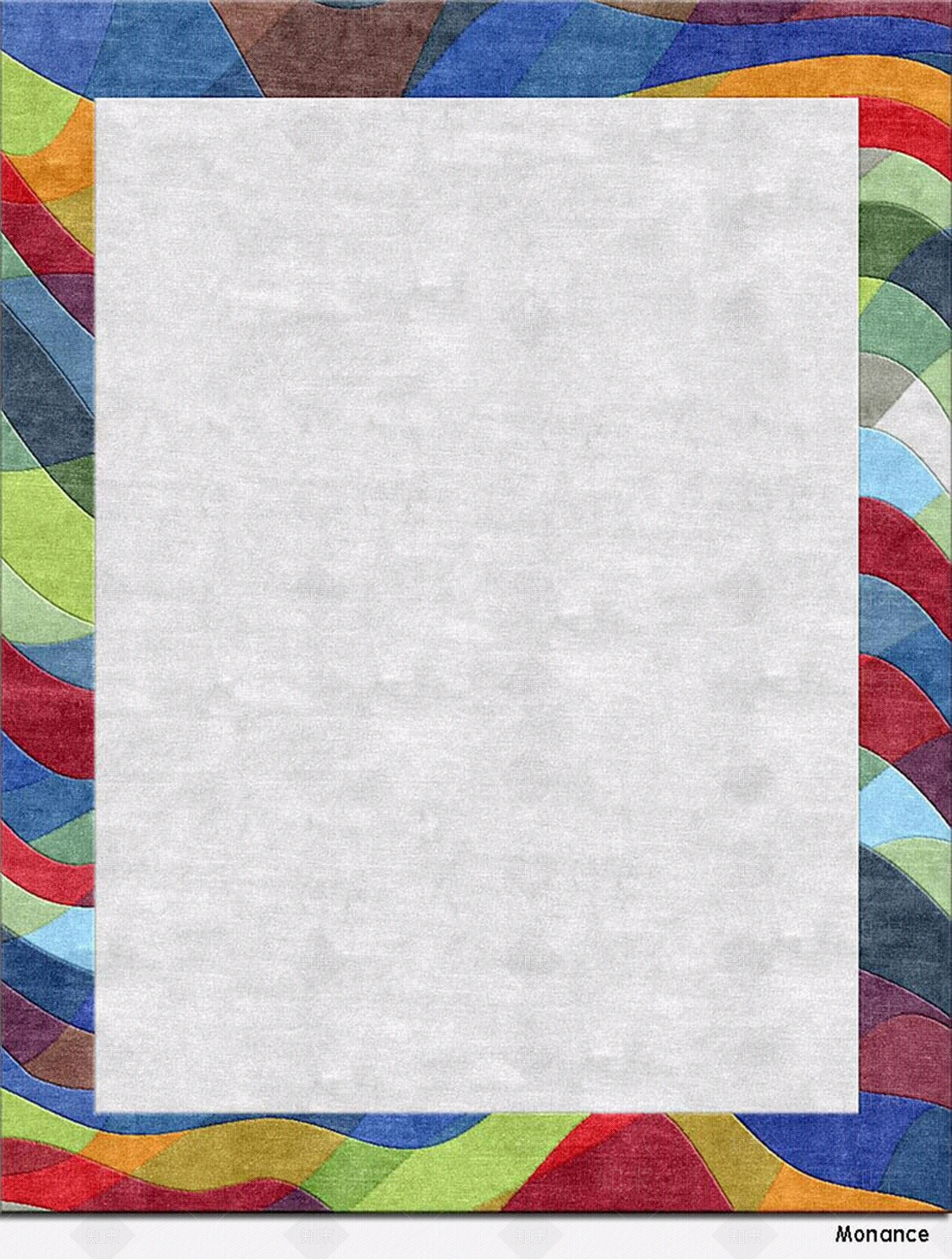 现代简约彩色边素色图案地毯贴图贴图下载【ID:1137359720】