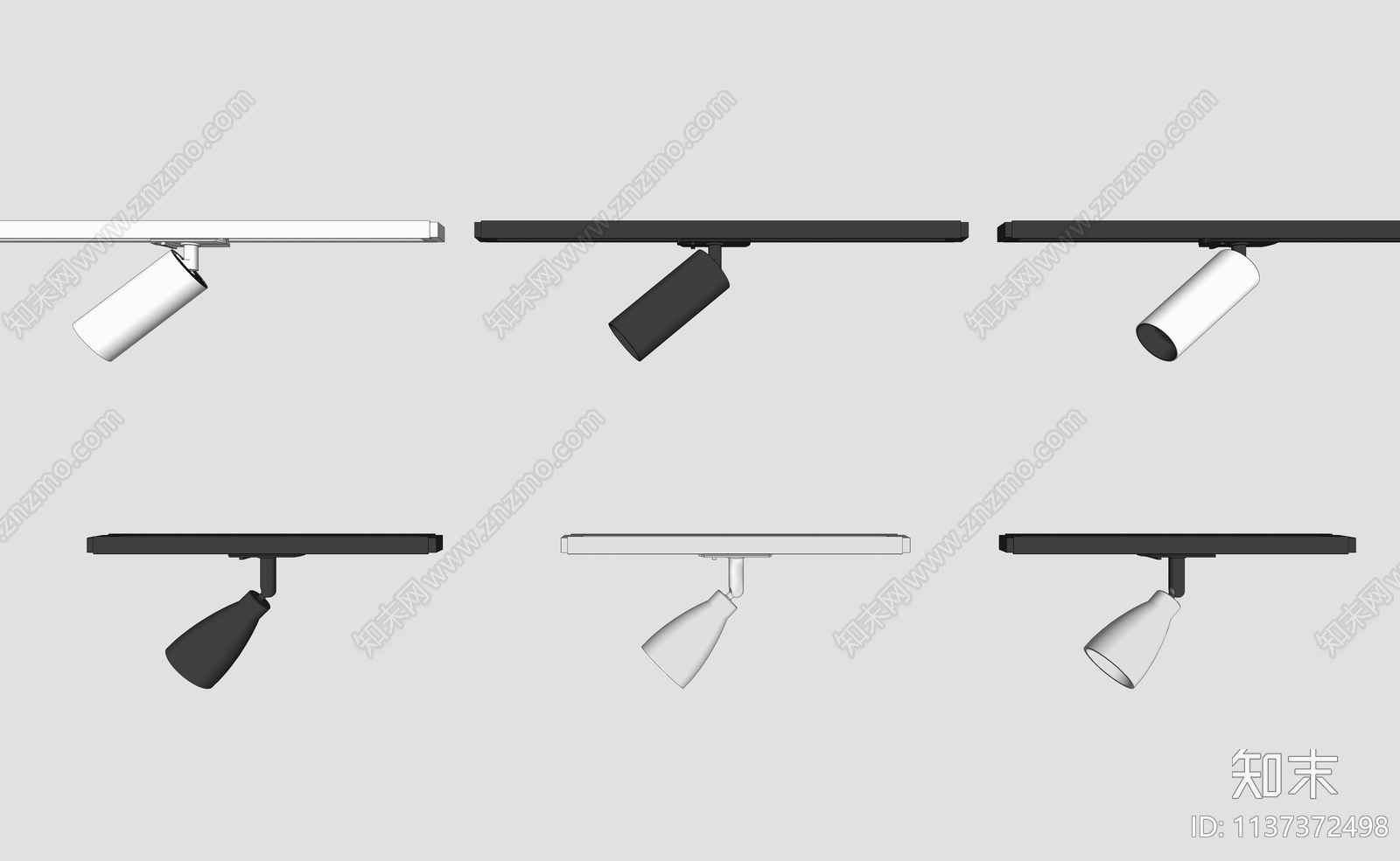 denkirs现代高精度轨道射灯组合SU模型下载【ID:1137372498】