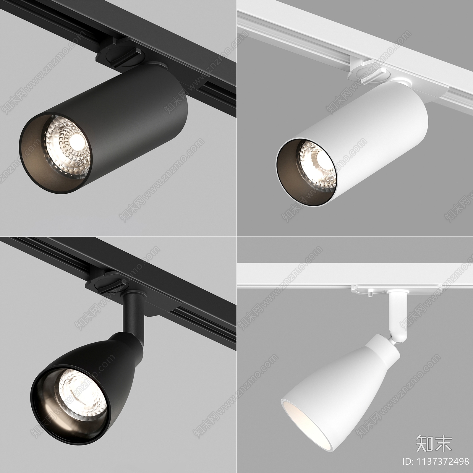 denkirs现代高精度轨道射灯组合SU模型下载【ID:1137372498】