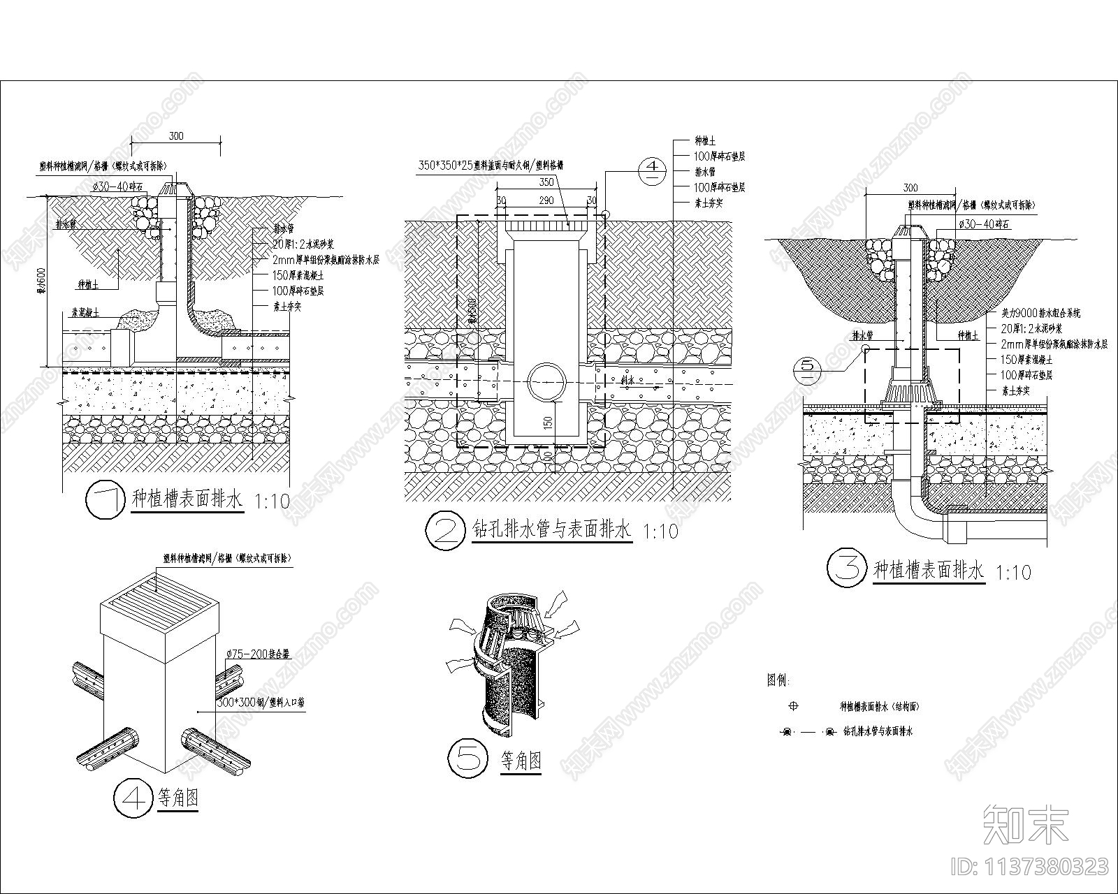景观给排水节点cad施工图下载【ID:1137380323】