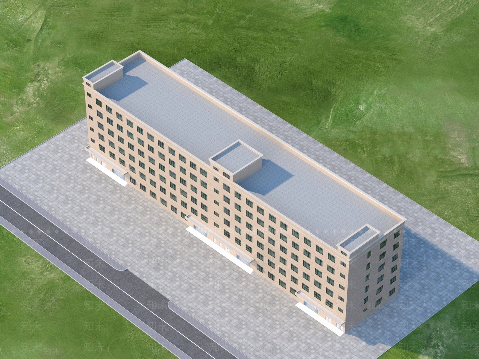 现代工业厂房3D模型下载【ID:1137380989】