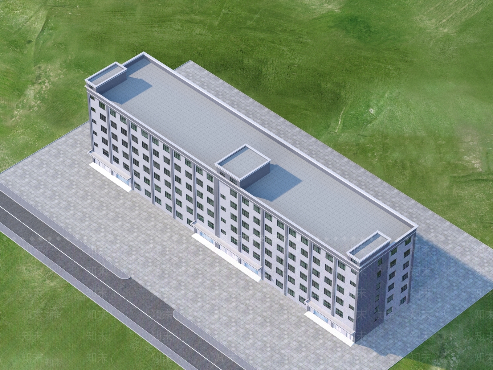 现代工业厂房3D模型下载【ID:1137381085】