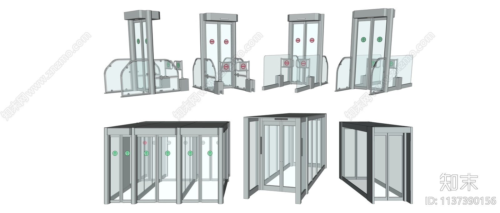 安检入口SU模型下载【ID:1137390156】