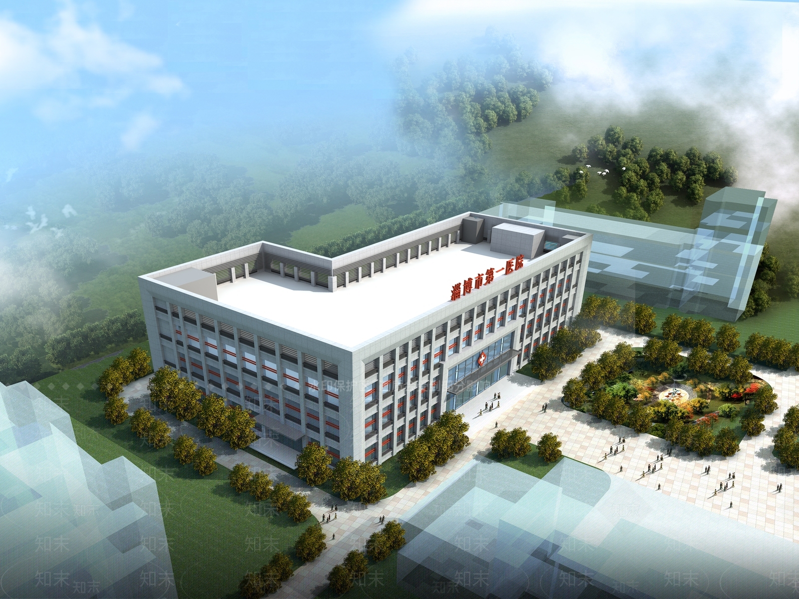 现代医疗建筑SU模型下载【ID:1137579714】
