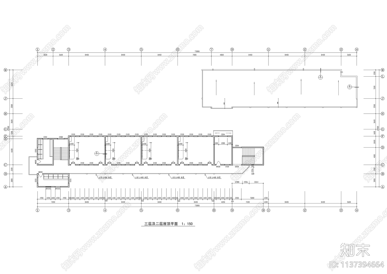 小学教学楼建筑cad施工图下载【ID:1137394664】