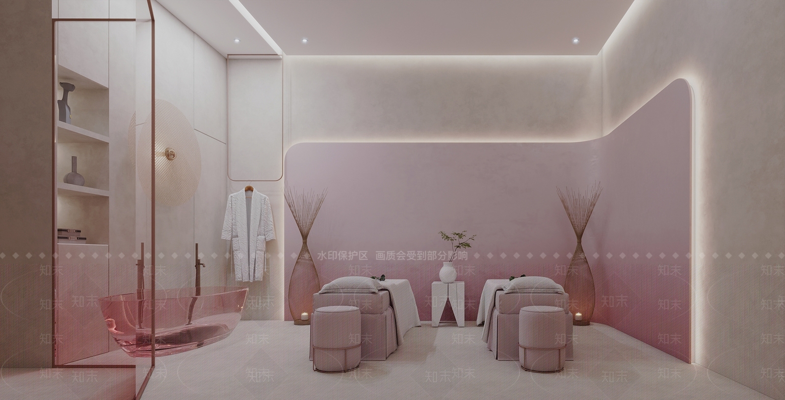 现代美容SPA店包间3D模型下载【ID:1137395622】