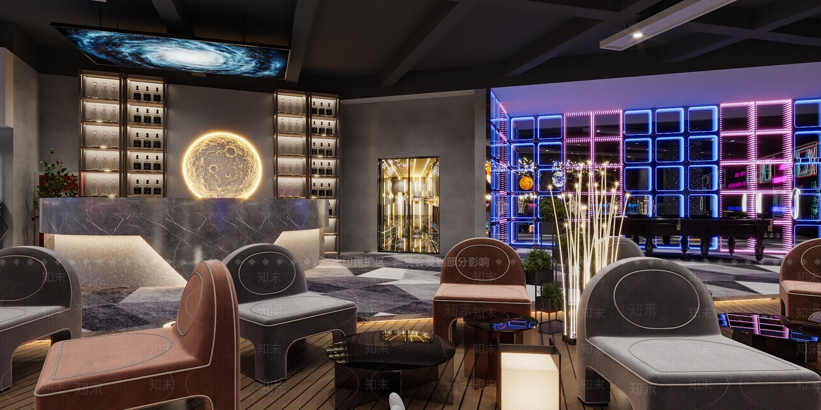 现代台球室3D模型下载【ID:1137396363】