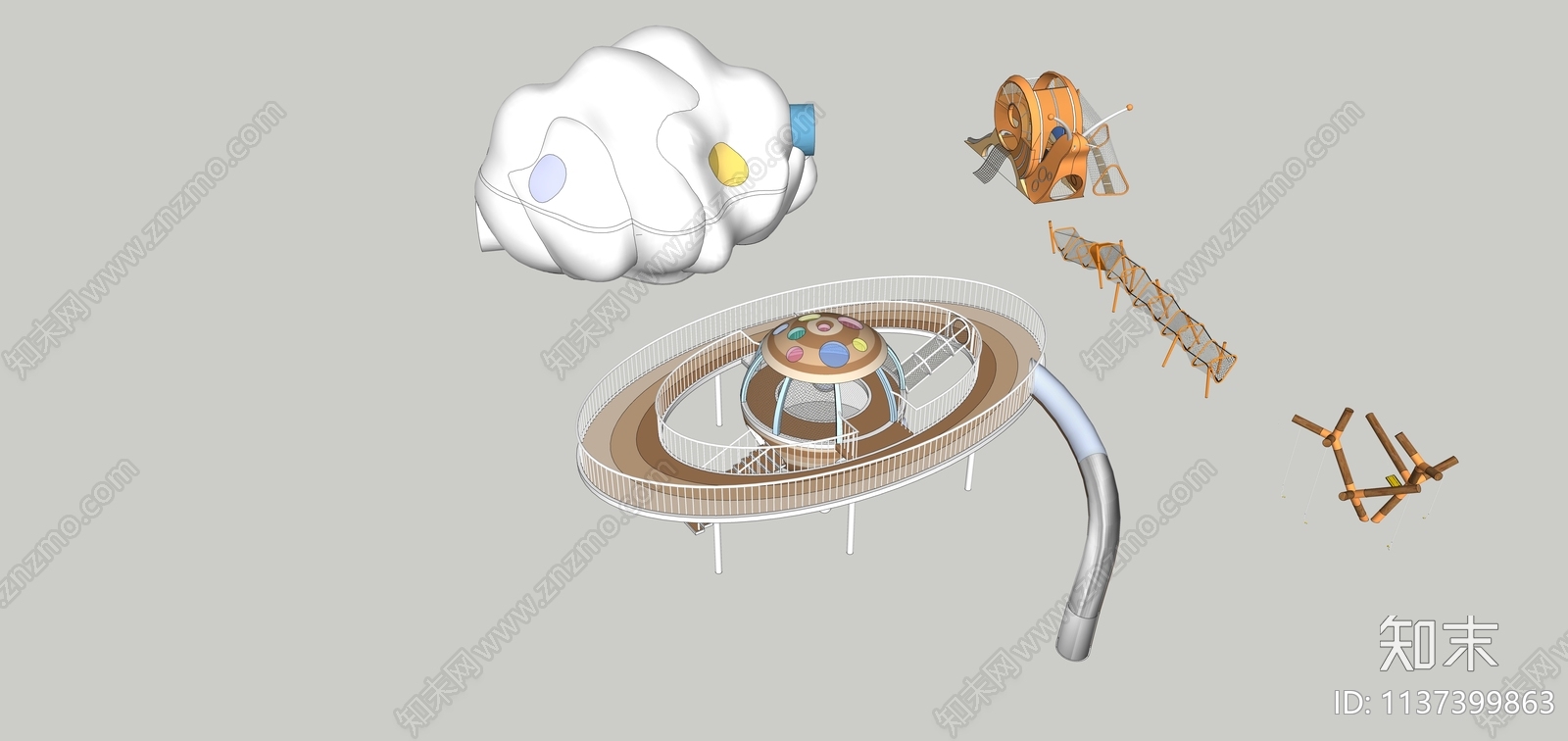 儿童游乐设施SU模型下载【ID:1137399863】