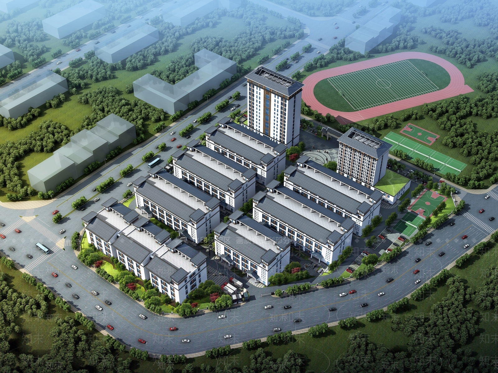 新中式工业厂房3D模型下载【ID:1137400692】