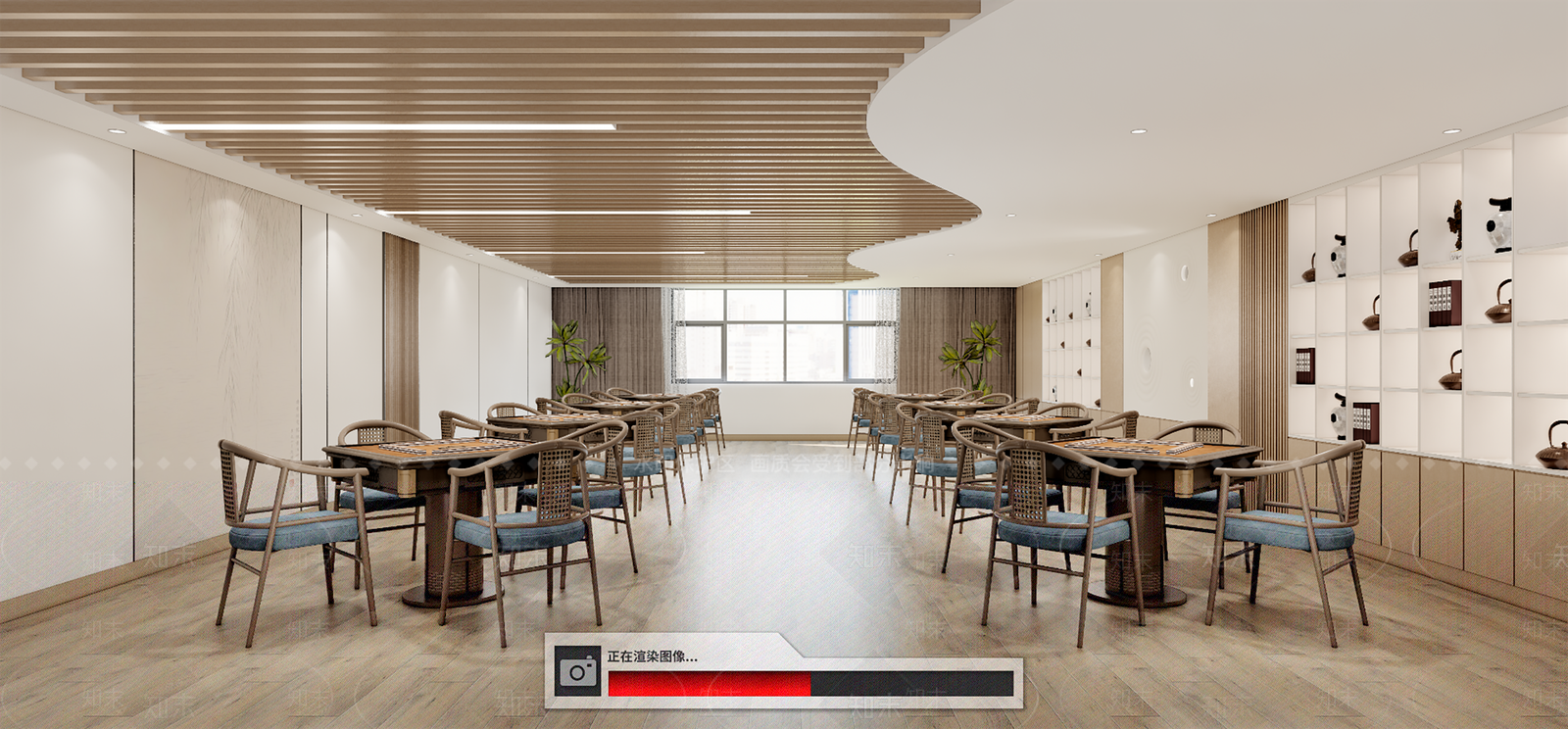 现代棋牌室SU模型下载【ID:1137401091】