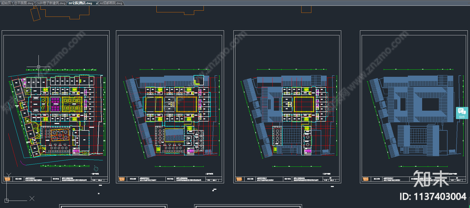 成都商业综合体建筑效果图cad施工图下载【ID:1137403004】