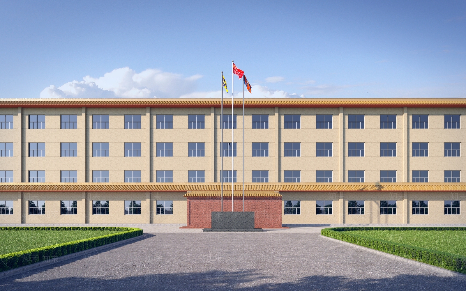 现代工业厂房3D模型下载【ID:1137412123】