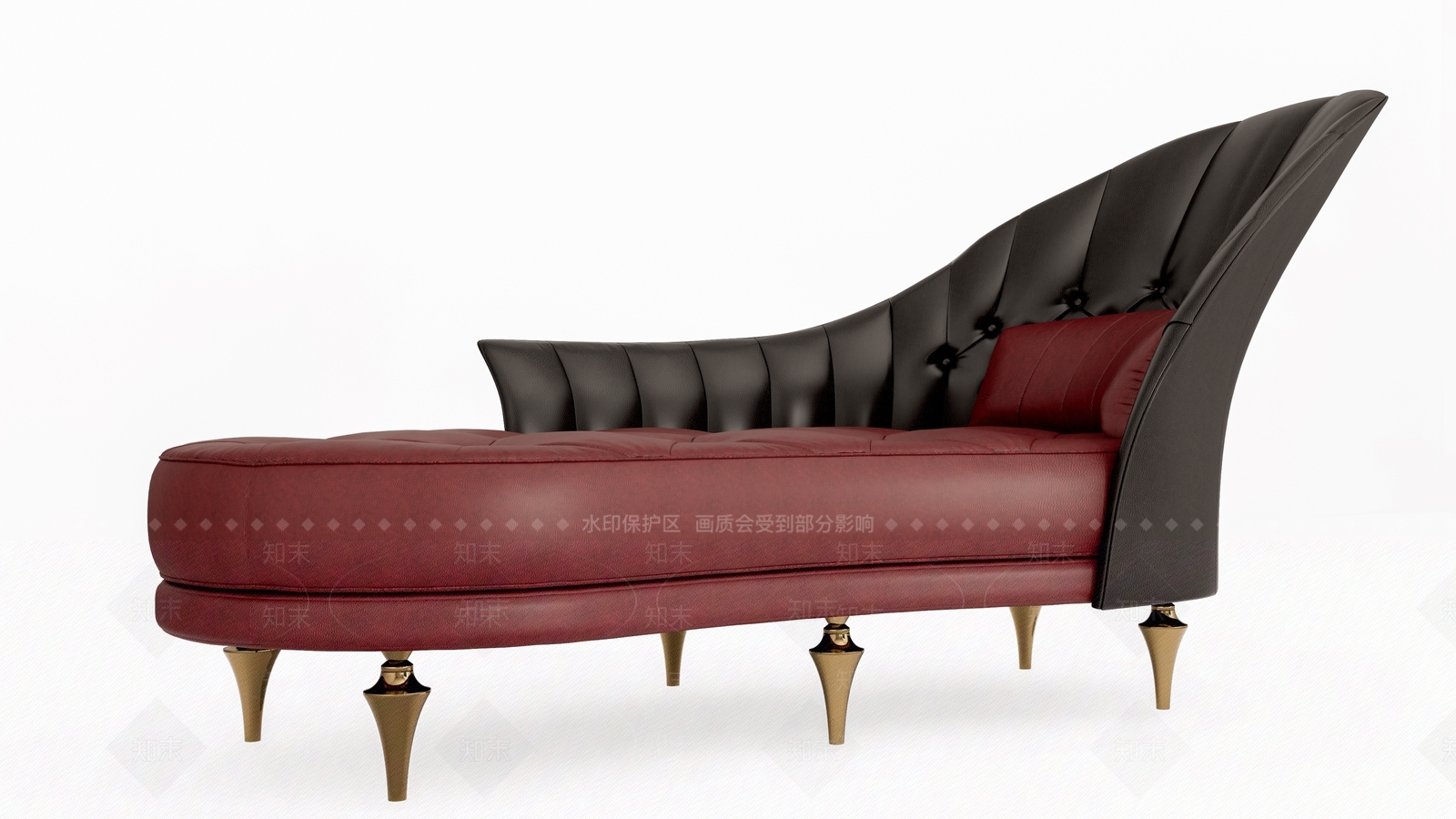 欧式古典贵妃椅SU模型下载【ID:1137424988】