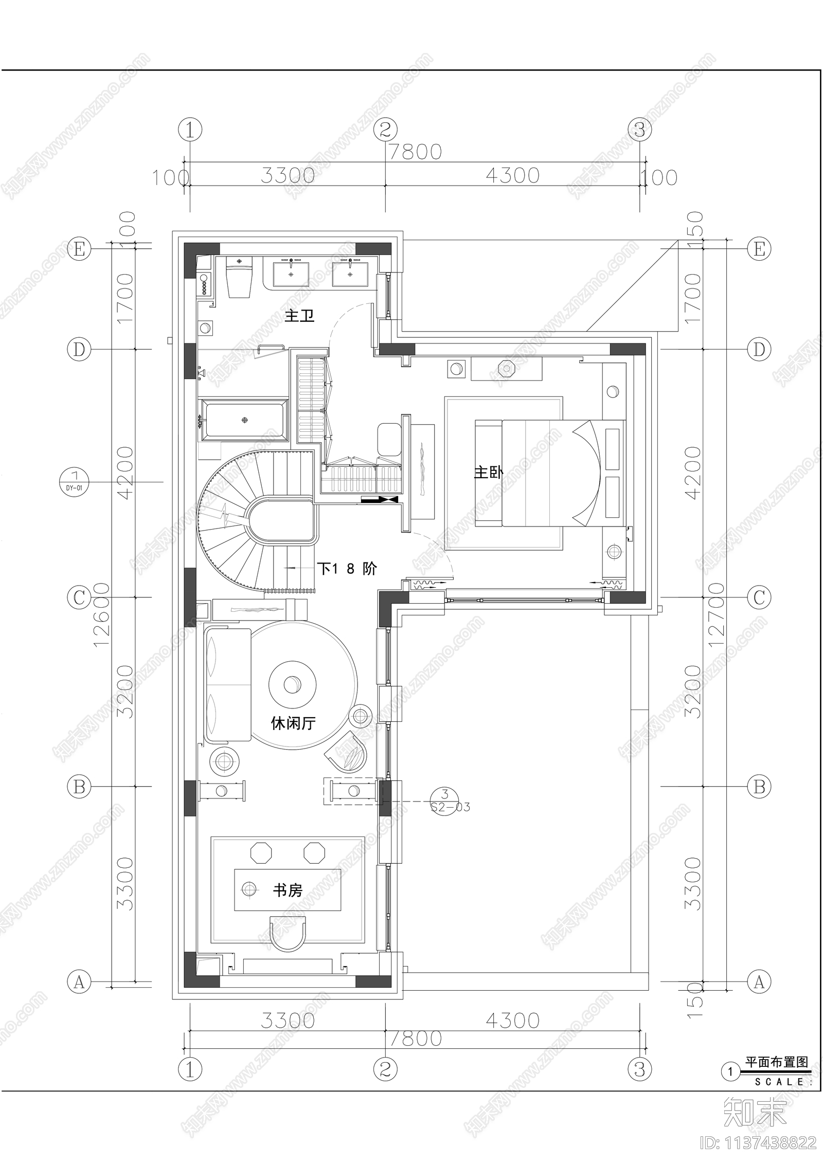 中式二层合院别墅全套内装cad施工图下载【ID:1137438822】