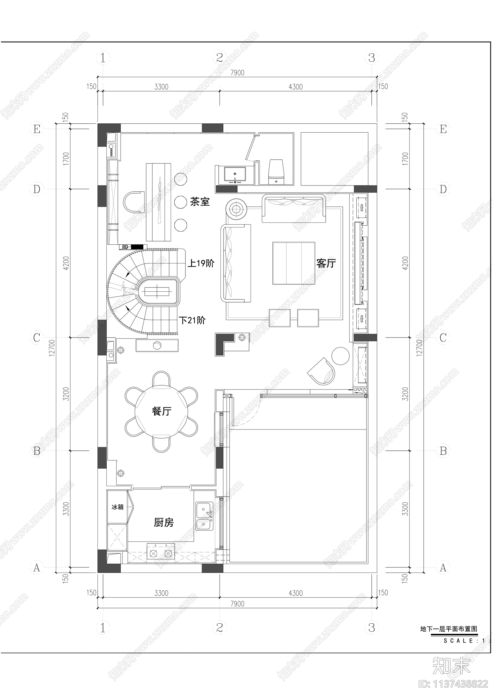 中式二层合院别墅全套内装cad施工图下载【ID:1137438822】