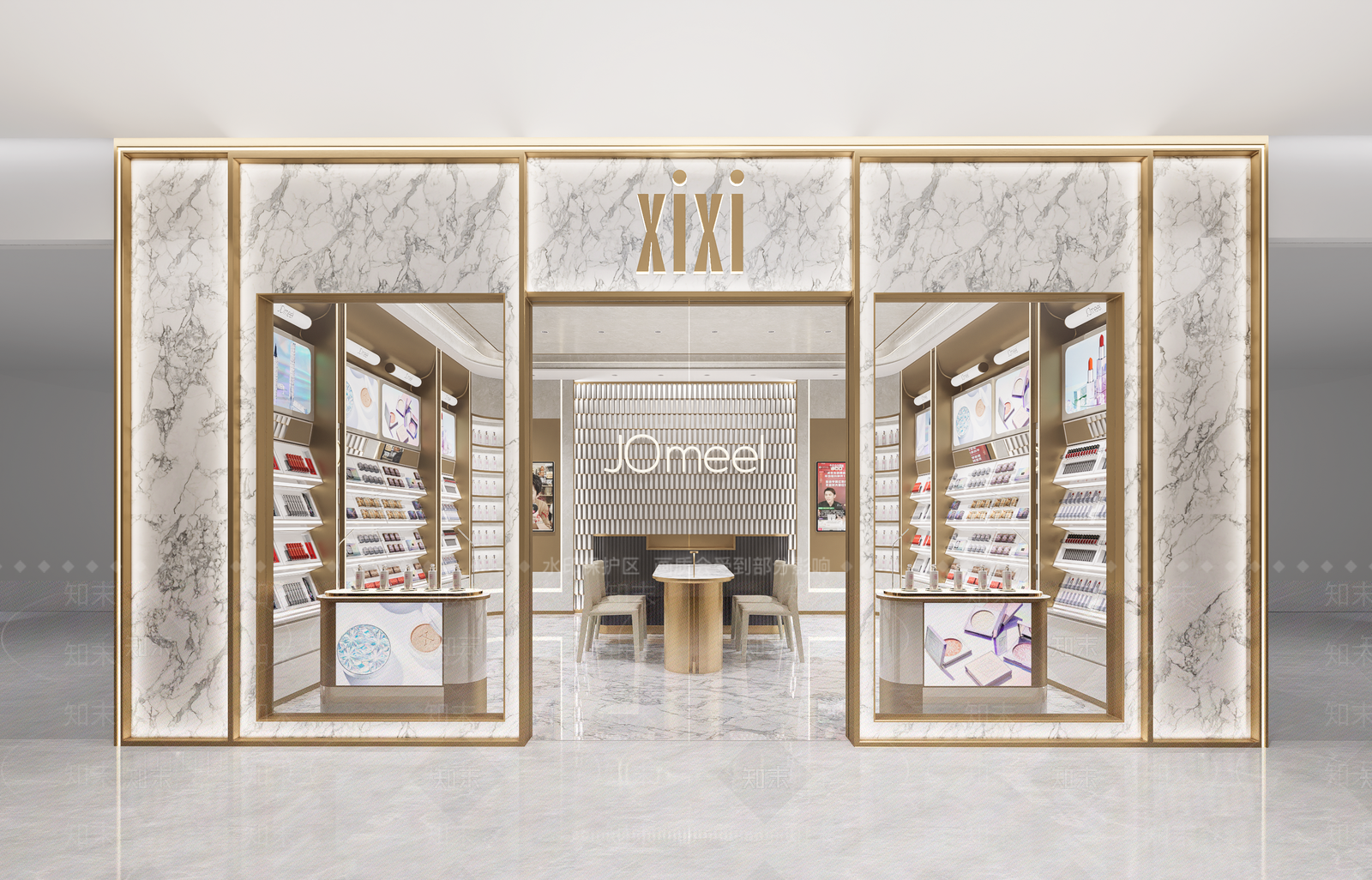 现代轻奢网红美妆店SU模型下载【ID:1137451148】