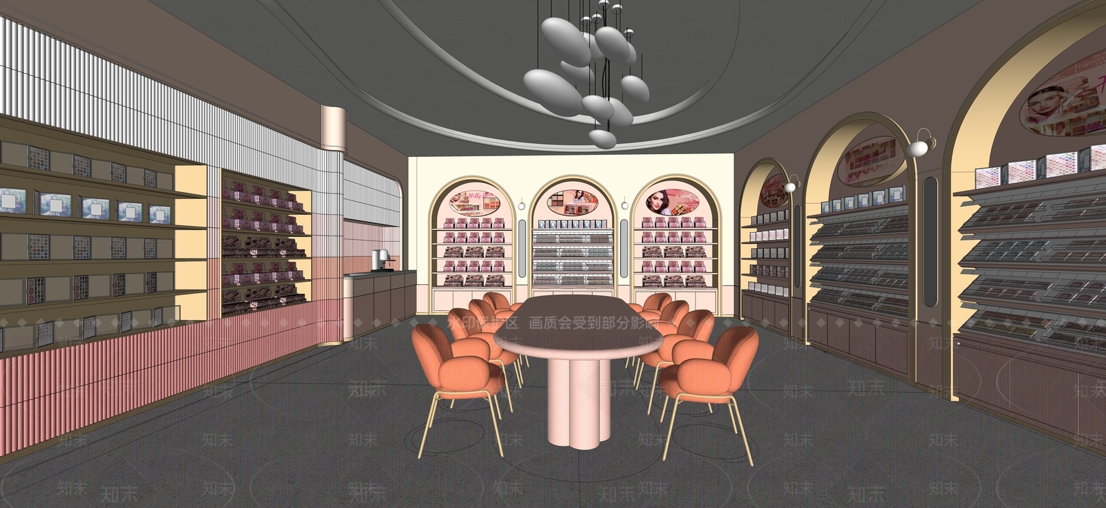 现代网红美妆店SU模型下载【ID:1137451627】