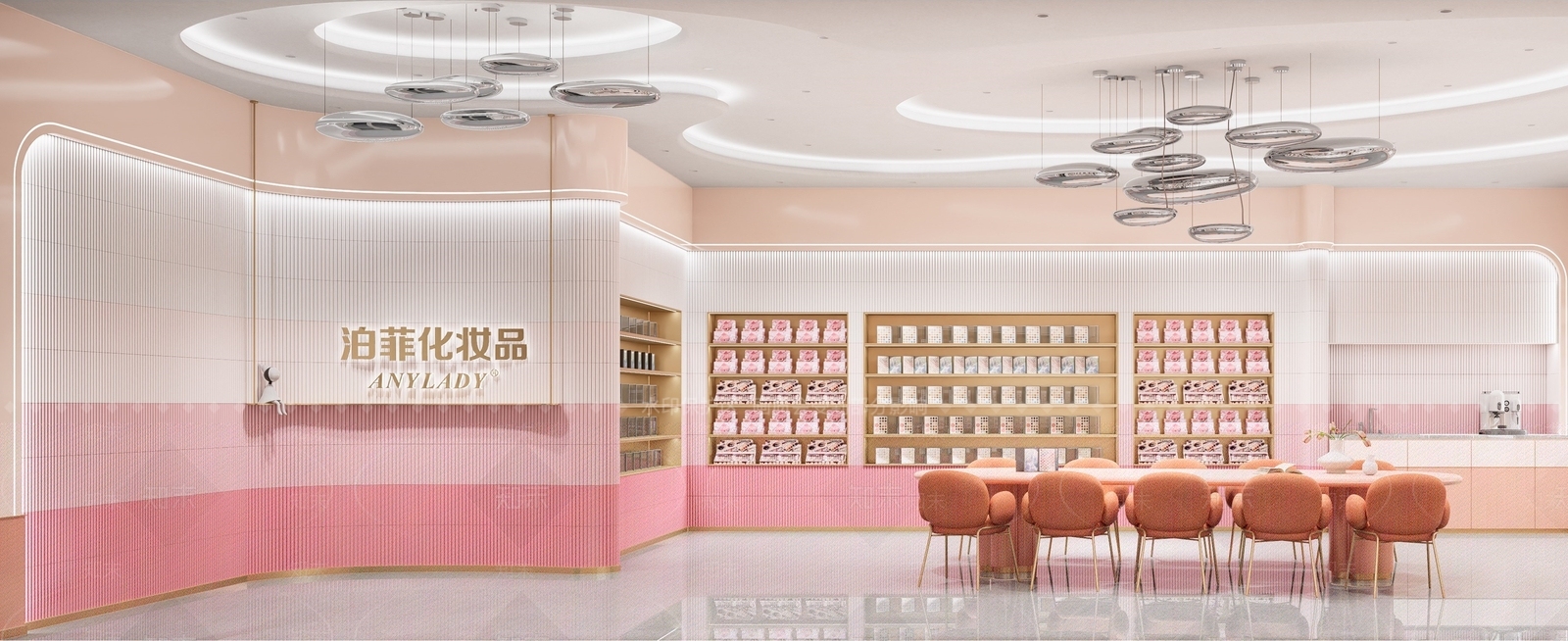 现代网红美妆店SU模型下载【ID:1137451627】