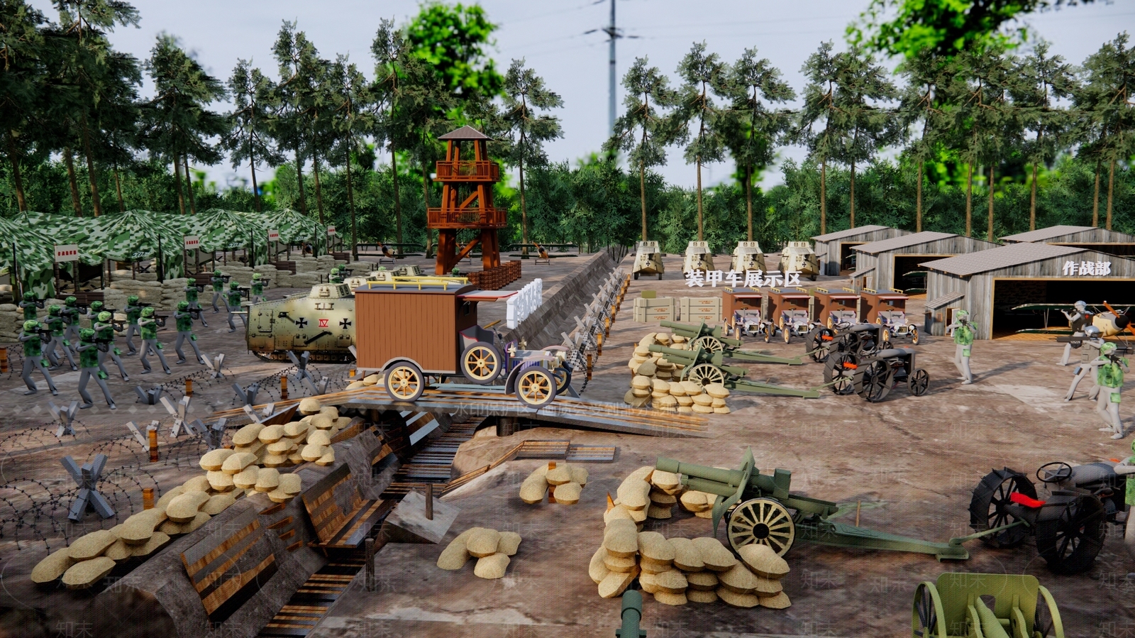 现代丛林拓展基地SU模型下载【ID:1137453324】