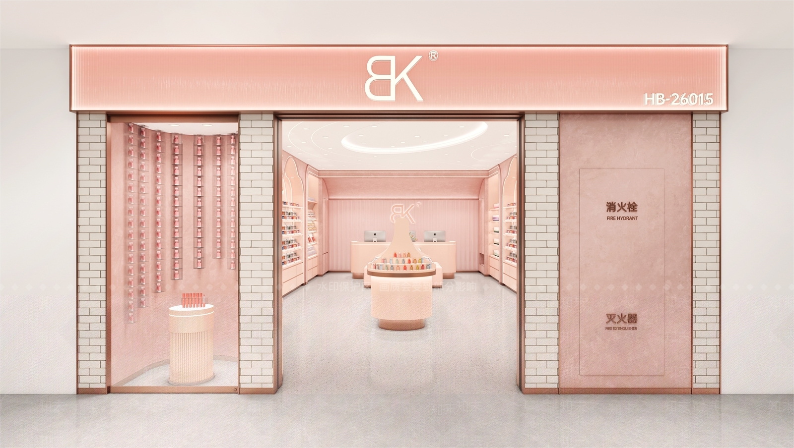 现代美妆店SU模型下载【ID:1137453808】