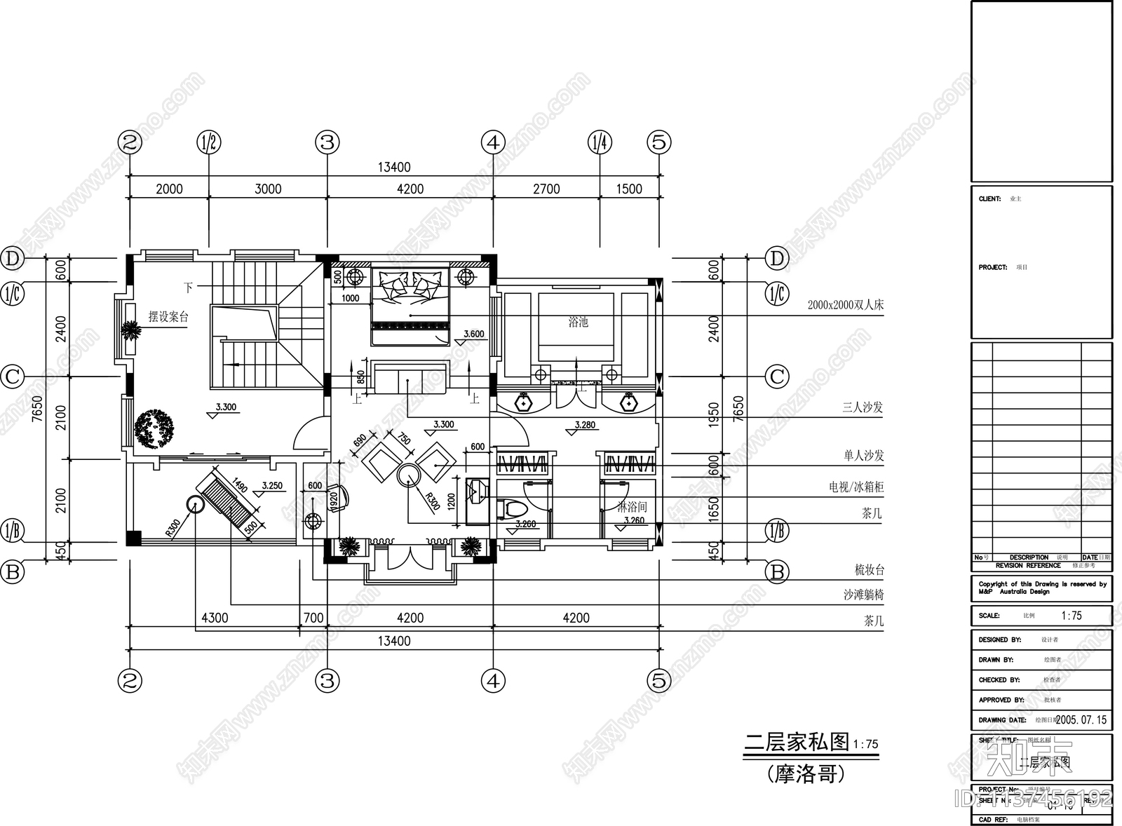 别墅装修cad施工图下载【ID:1137456192】