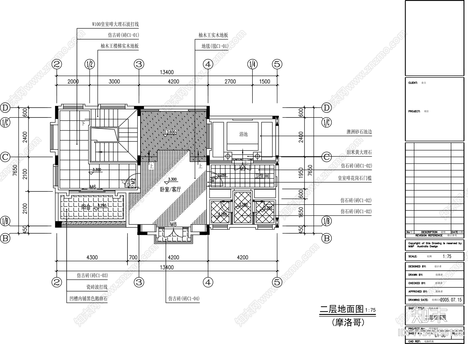 别墅装修cad施工图下载【ID:1137456192】