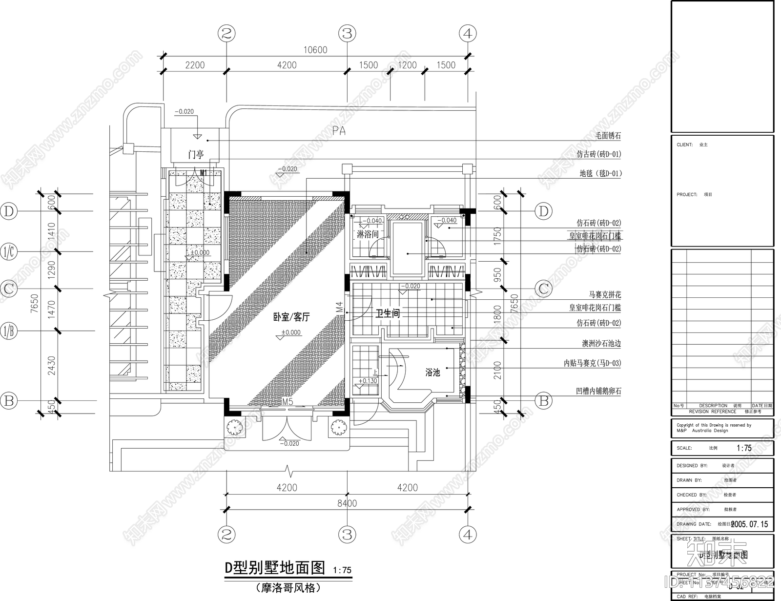 别墅cad施工图下载【ID:1137456822】