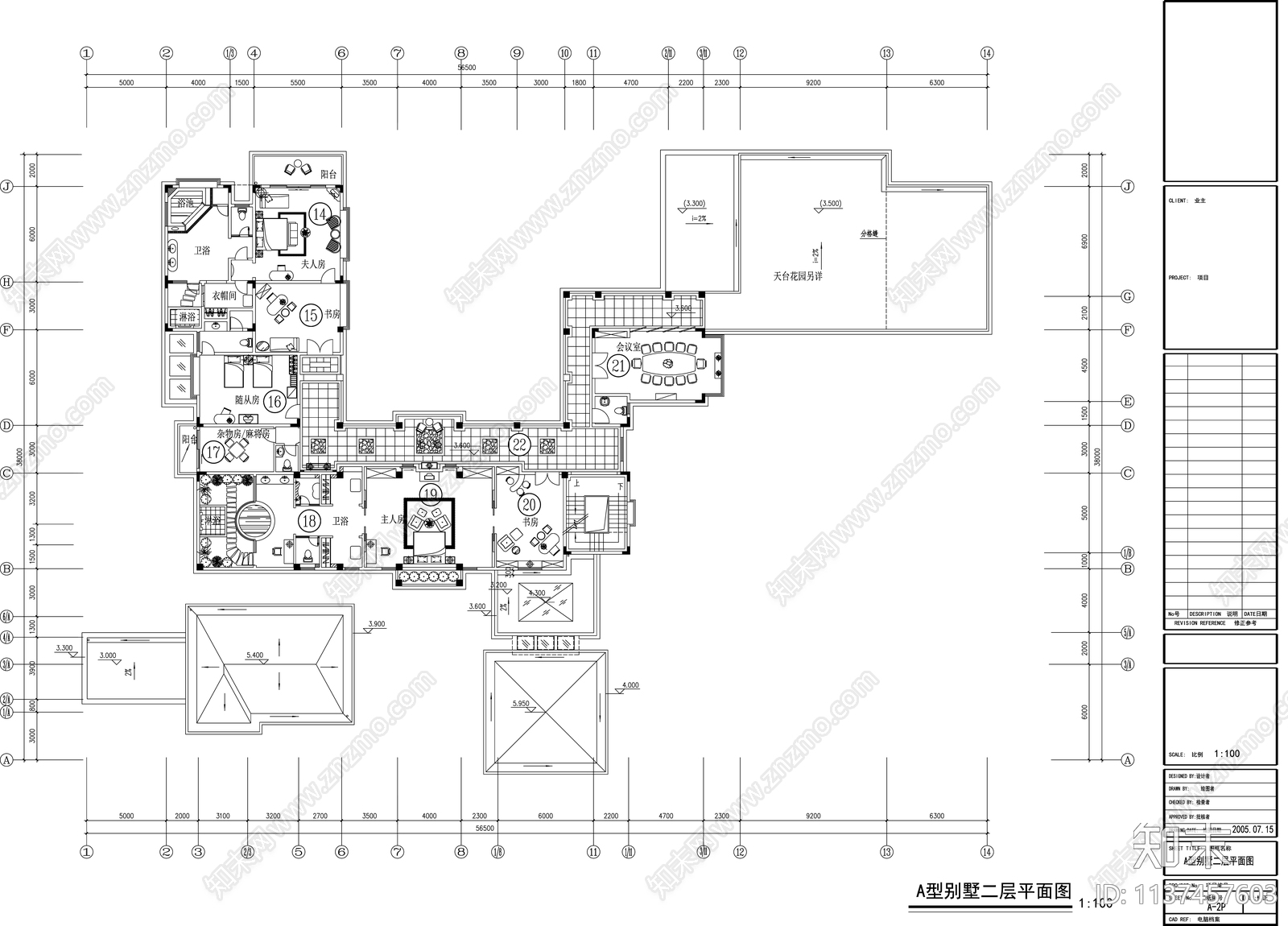 别墅装修cad施工图下载【ID:1137457603】