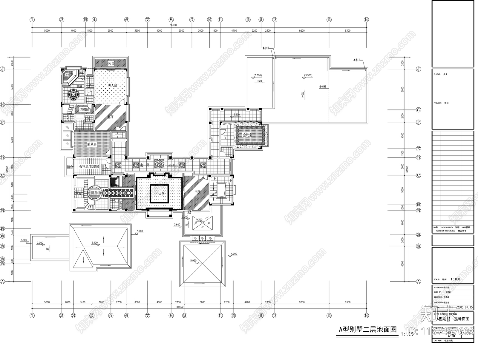 别墅装修cad施工图下载【ID:1137457603】