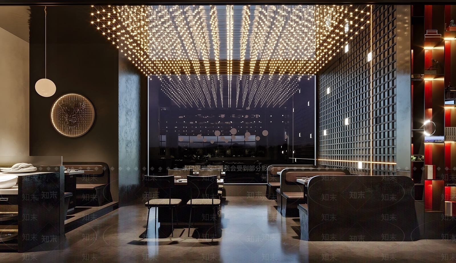 现代西餐厅SU模型下载【ID:1137462025】