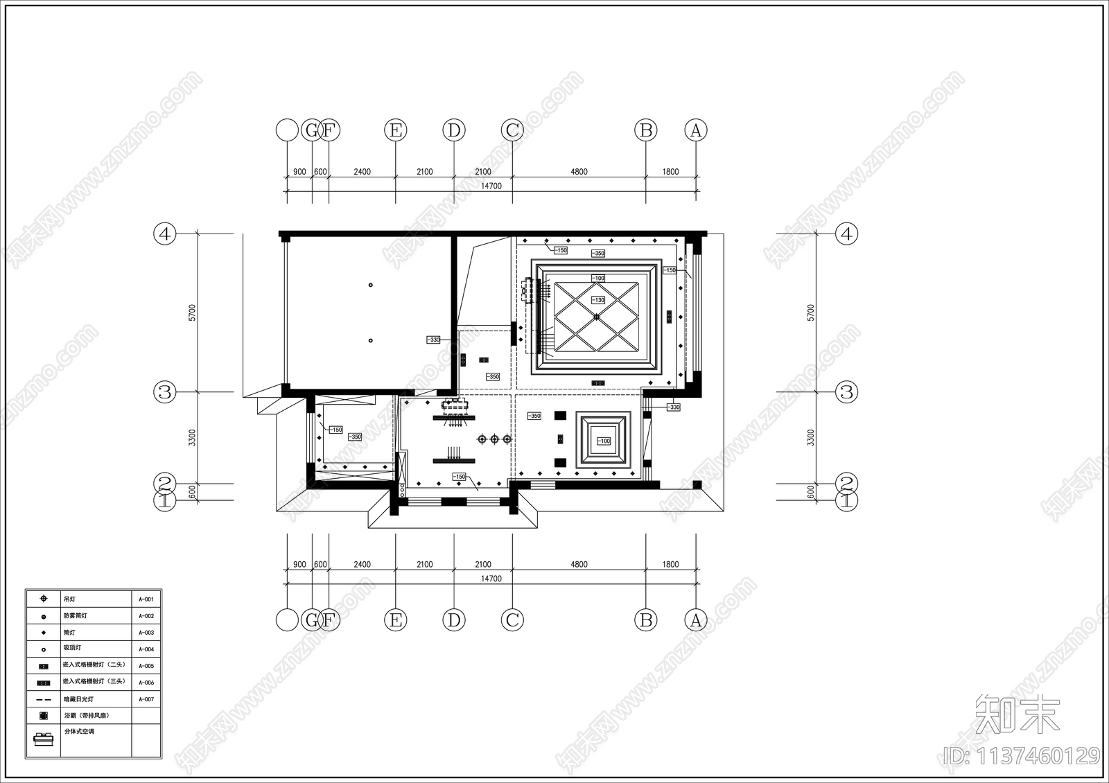 别墅装修cad施工图下载【ID:1137460129】