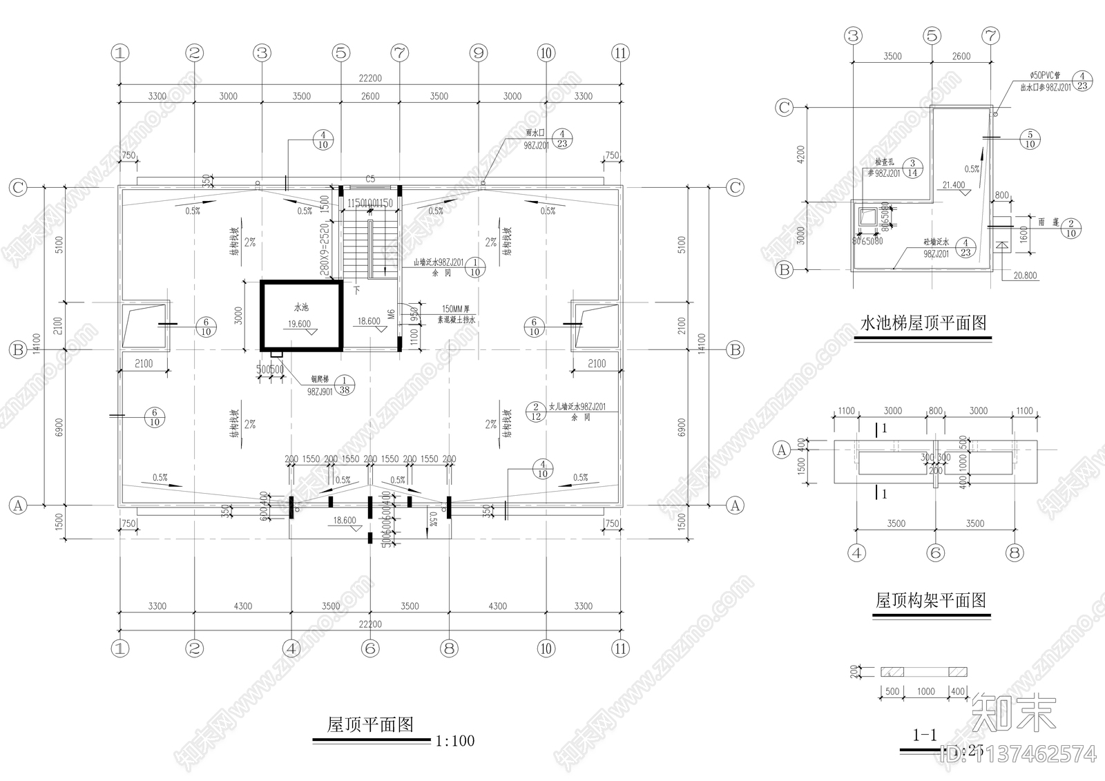 安置住宅楼全套建筑cad施工图下载【ID:1137462574】